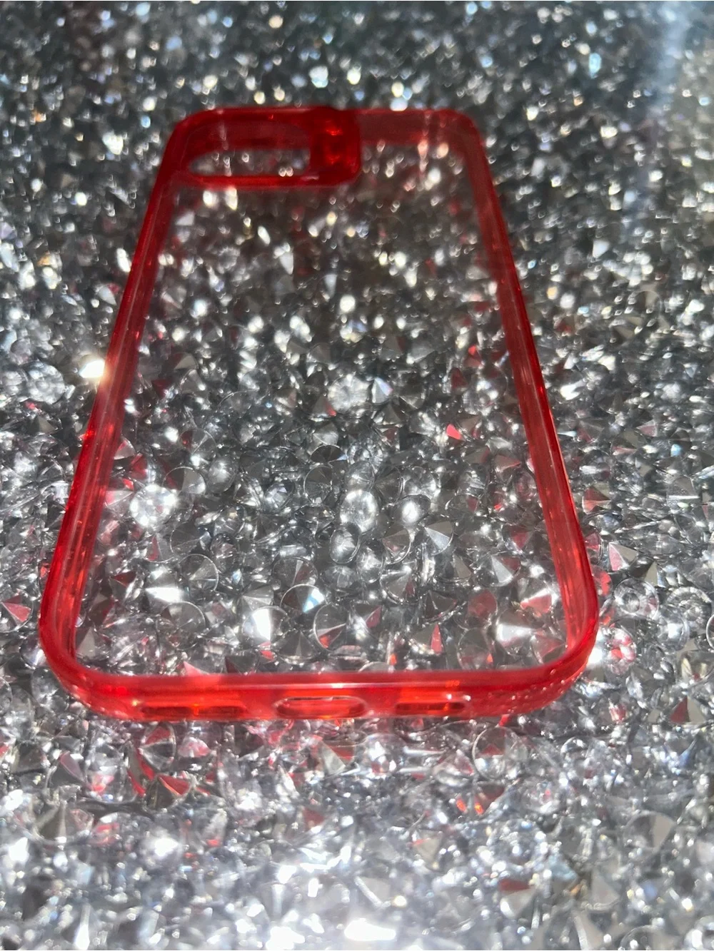 iPhone 15 plus Red Clear Protective Phone Case - Slim Design